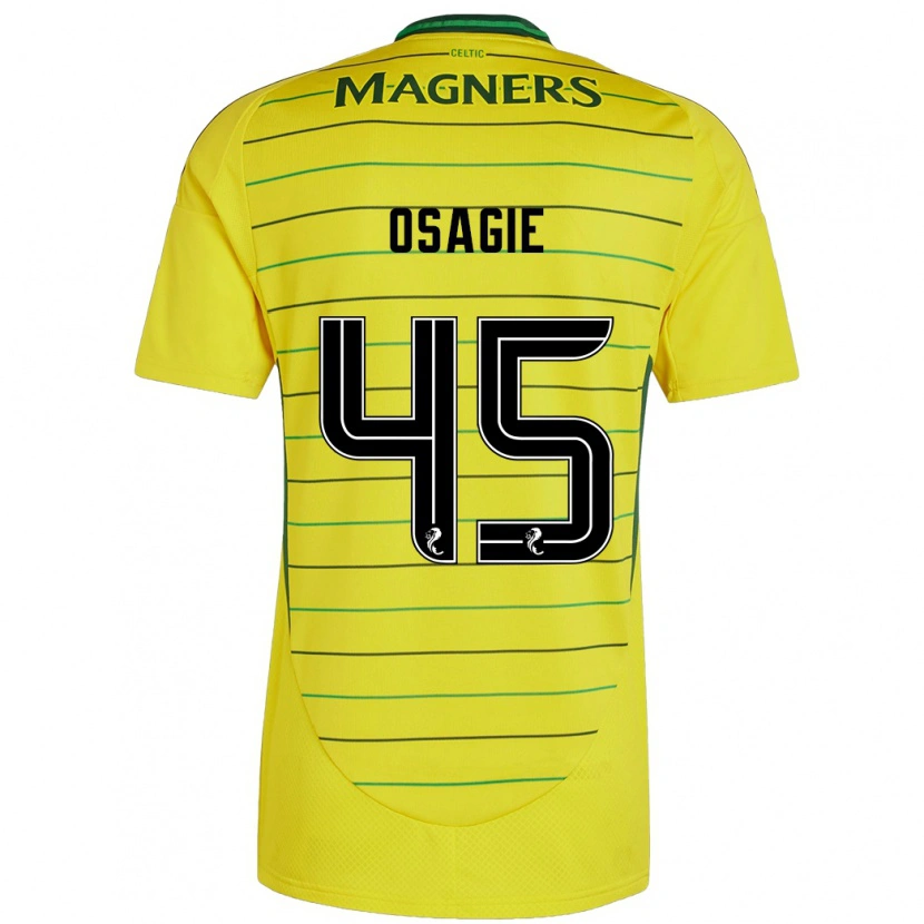 Danxen Kvinnor Justin Osagie #45 Gul Bortatröja Matchtröjor 2024/25 Tröjor T-Tröja