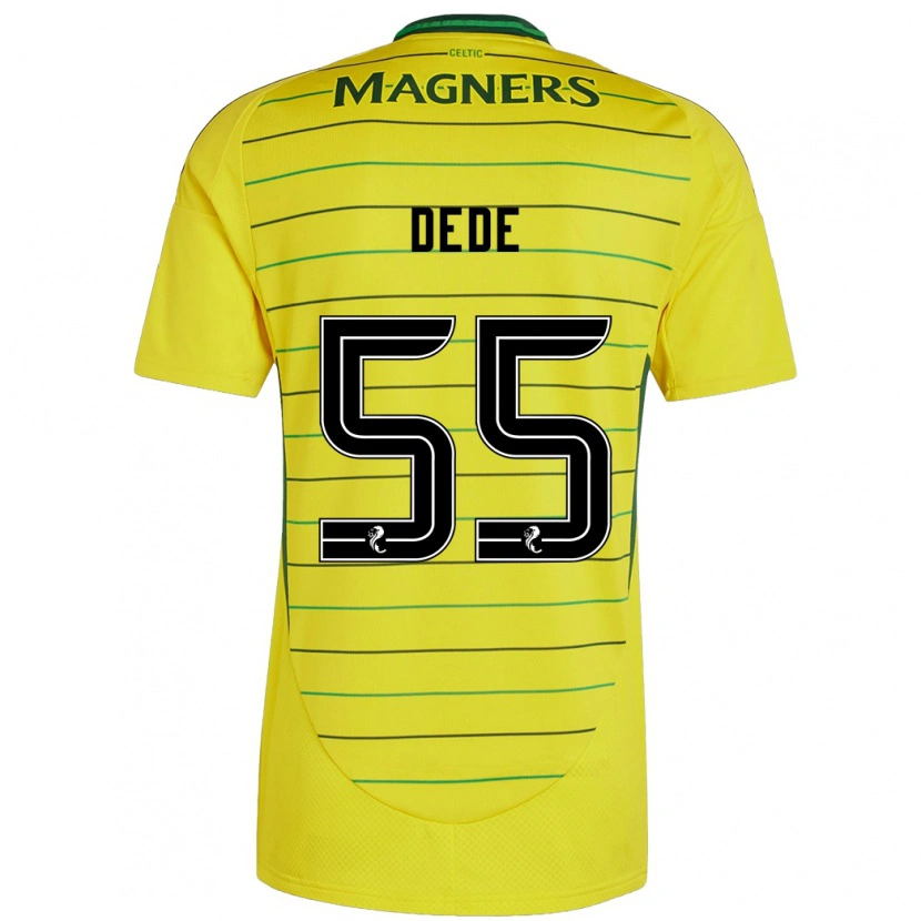 Danxen Kvinnor Josh Dede #55 Gul Bortatröja Matchtröjor 2024/25 Tröjor T-Tröja