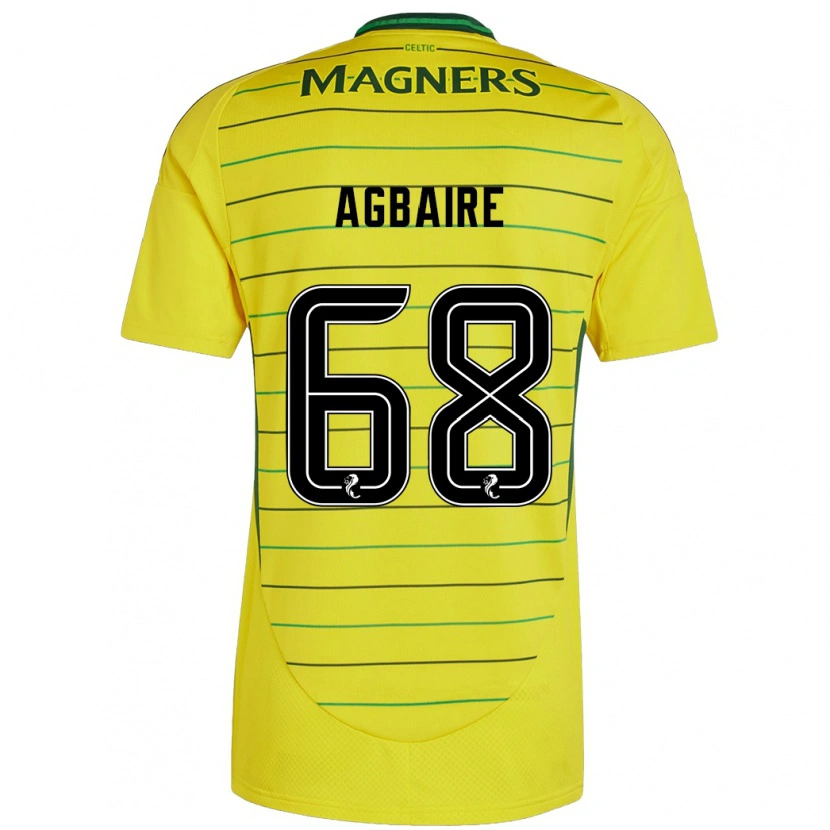 Danxen Kvinnor Lenny Agbaire #68 Gul Bortatröja Matchtröjor 2024/25 Tröjor T-Tröja