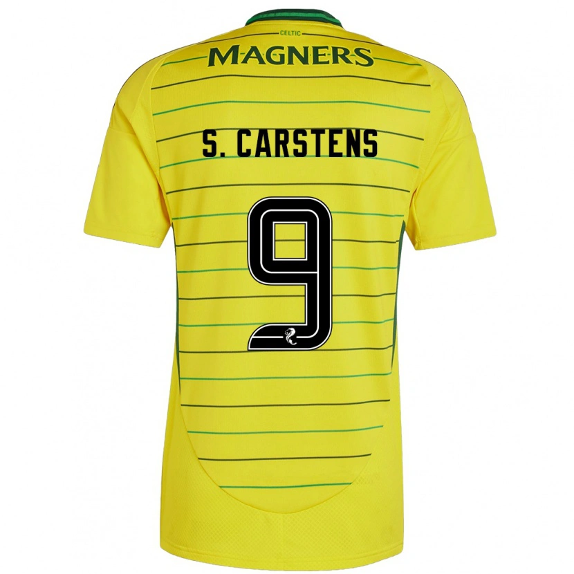 Danxen Kvinnor Signe Carstens #9 Gul Bortatröja Matchtröjor 2024/25 Tröjor T-Tröja
