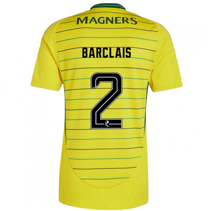 Danxen Kvinnor Celya Barclais #2 Gul Bortatröja Matchtröjor 2024/25 Tröjor T-Tröja
