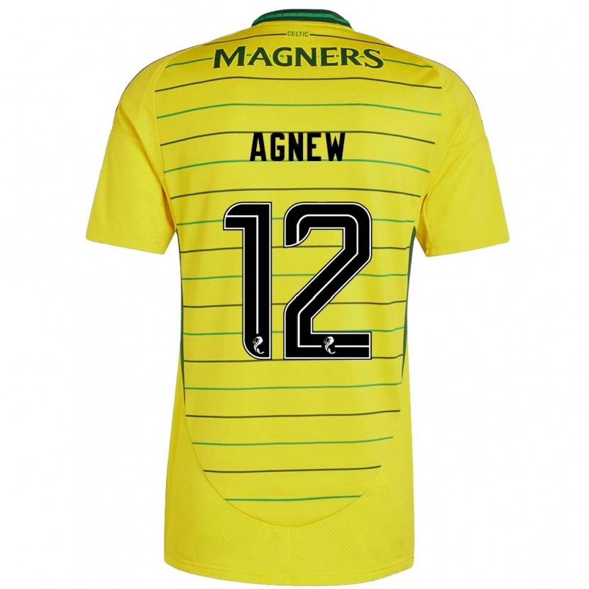 Danxen Kvinnor Murphy Agnew #12 Gul Bortatröja Matchtröjor 2024/25 Tröjor T-Tröja