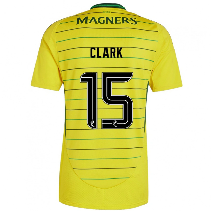 Danxen Kvinnor Kelly Clark #15 Gul Bortatröja Matchtröjor 2024/25 Tröjor T-Tröja