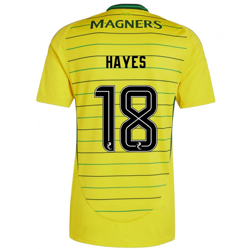 Danxen Kvinnor Caitlin Hayes #18 Gul Bortatröja Matchtröjor 2024/25 Tröjor T-Tröja