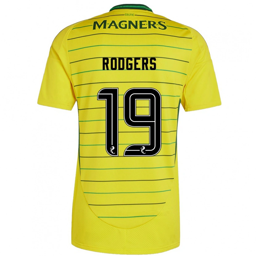 Danxen Kvinnor Lisa Rodgers #19 Gul Bortatröja Matchtröjor 2024/25 Tröjor T-Tröja