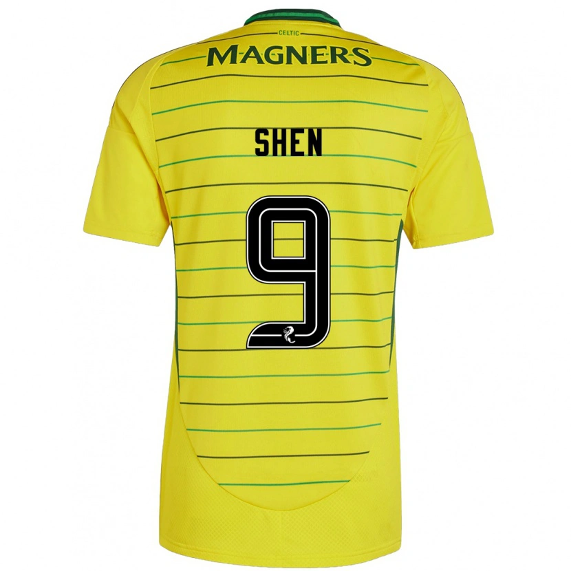 Danxen Kvinnor Shen Mengyu #9 Gul Bortatröja Matchtröjor 2024/25 Tröjor T-Tröja
