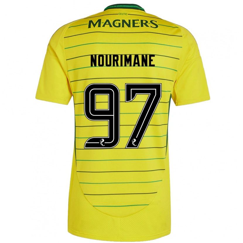Danxen Kvinnor Addi Nourimane #97 Gul Bortatröja Matchtröjor 2024/25 Tröjor T-Tröja