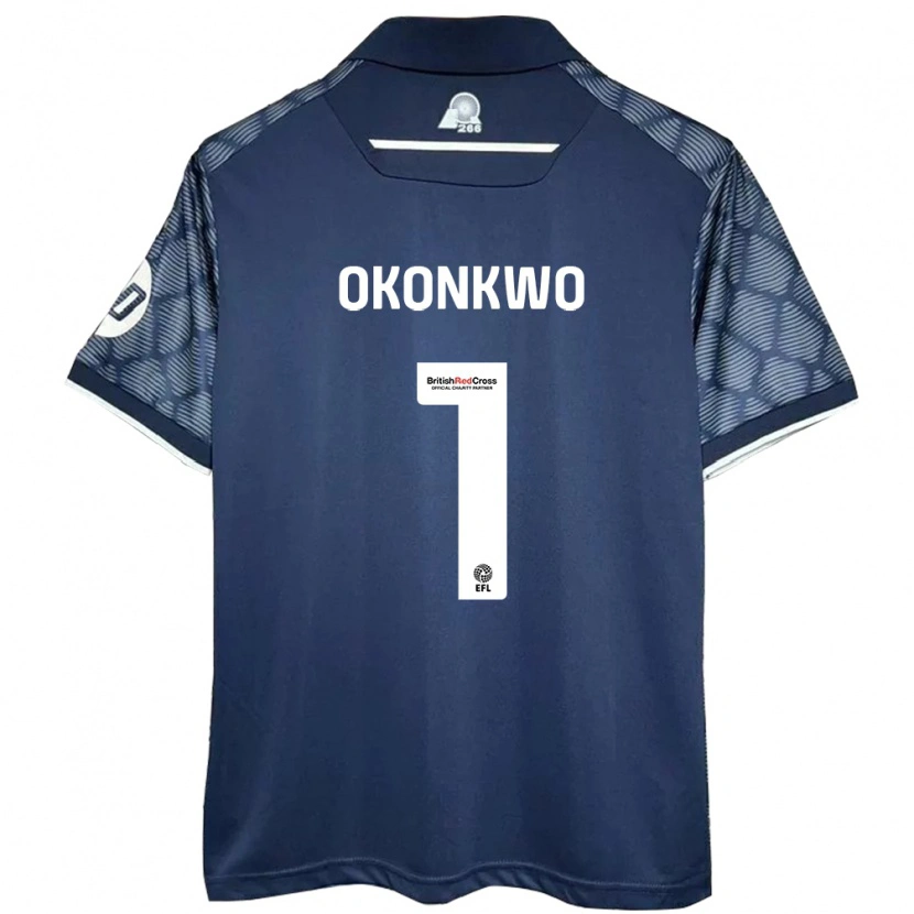Danxen Kvinnor Arthur Okonkwo #1 Svart Bortatröja Matchtröjor 2024/25 Tröjor T-Tröja