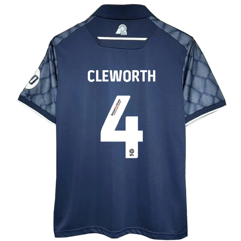 Danxen Kvinnor Max Cleworth #4 Svart Bortatröja Matchtröjor 2024/25 Tröjor T-Tröja