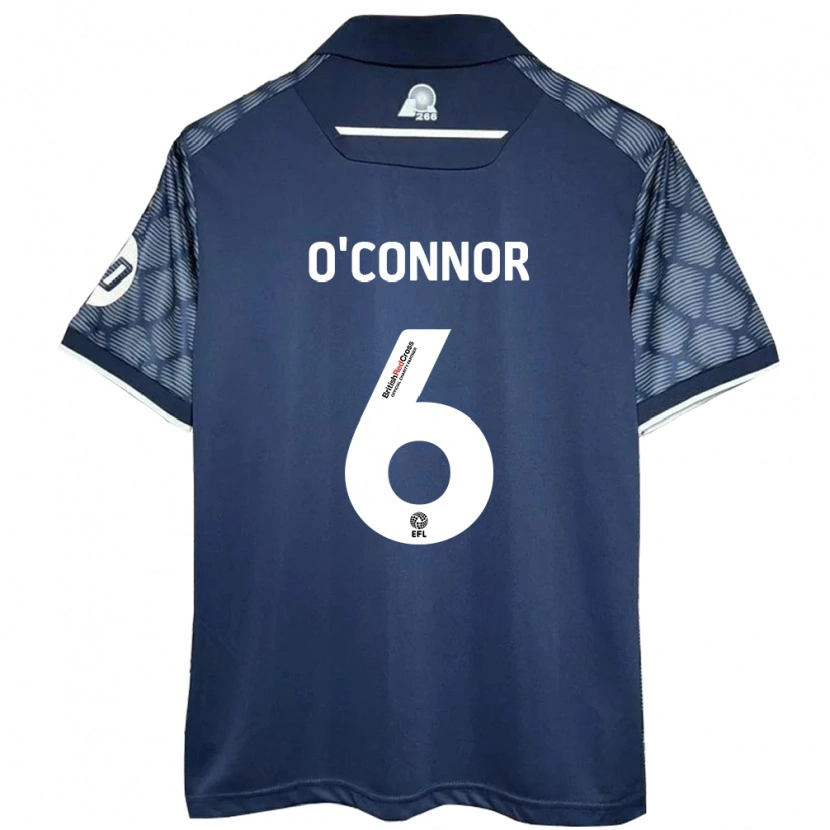 Danxen Kvinnor Thomas O'connor #6 Svart Bortatröja Matchtröjor 2024/25 Tröjor T-Tröja