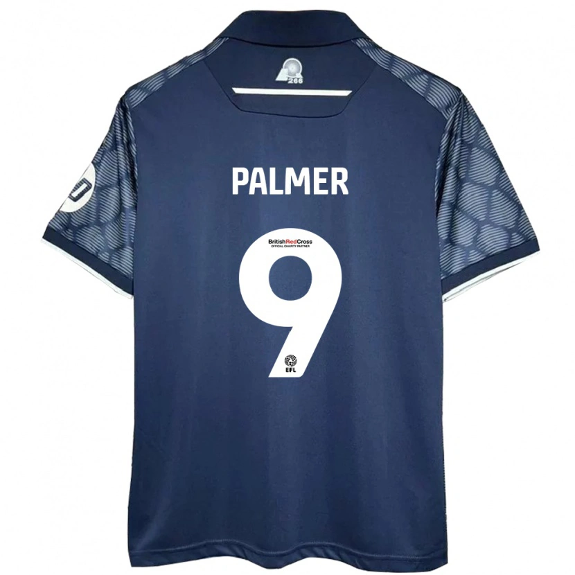 Danxen Kvinnor Ollie Palmer #9 Svart Bortatröja Matchtröjor 2024/25 Tröjor T-Tröja