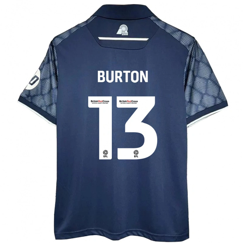 Danxen Kvinnor Callum Burton #13 Svart Bortatröja Matchtröjor 2024/25 Tröjor T-Tröja