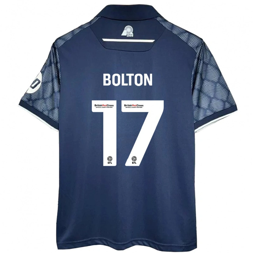 Danxen Kvinnor Luke Bolton #17 Svart Bortatröja Matchtröjor 2024/25 Tröjor T-Tröja