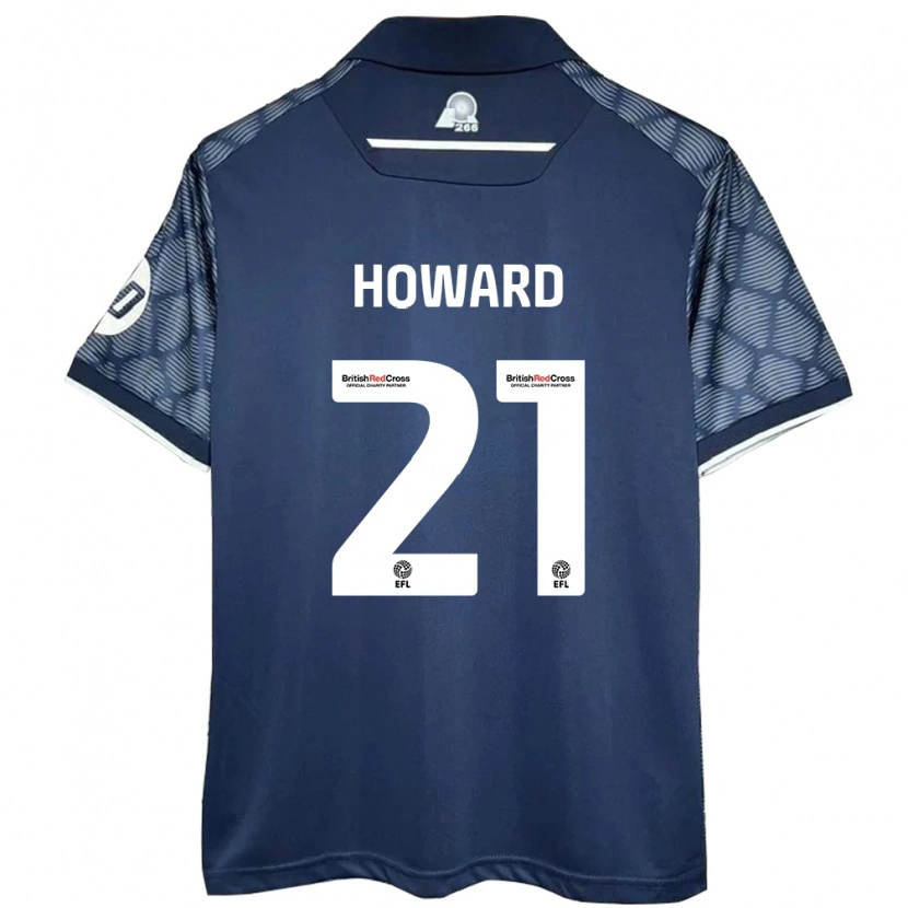Danxen Kvinnor Mark Howard #21 Svart Bortatröja Matchtröjor 2024/25 Tröjor T-Tröja