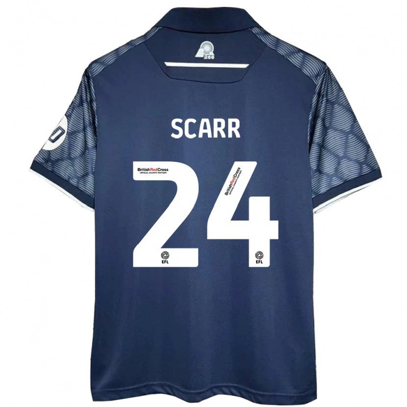 Danxen Kvinnor Dan Scarr #24 Svart Bortatröja Matchtröjor 2024/25 Tröjor T-Tröja