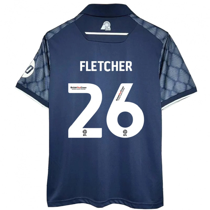 Danxen Kvinnor Steven Fletcher #26 Svart Bortatröja Matchtröjor 2024/25 Tröjor T-Tröja