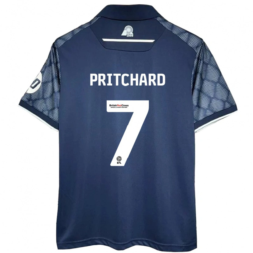 Danxen Kvinnor Rebecca Pritchard #7 Svart Bortatröja Matchtröjor 2024/25 Tröjor T-Tröja