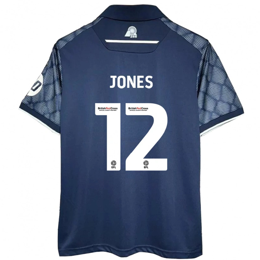 Danxen Kvinnor Carra Jones #12 Svart Bortatröja Matchtröjor 2024/25 Tröjor T-Tröja