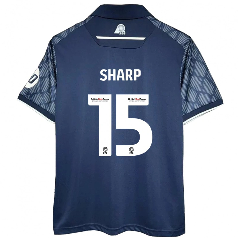 Danxen Kvinnor Katie Sharp #15 Svart Bortatröja Matchtröjor 2024/25 Tröjor T-Tröja