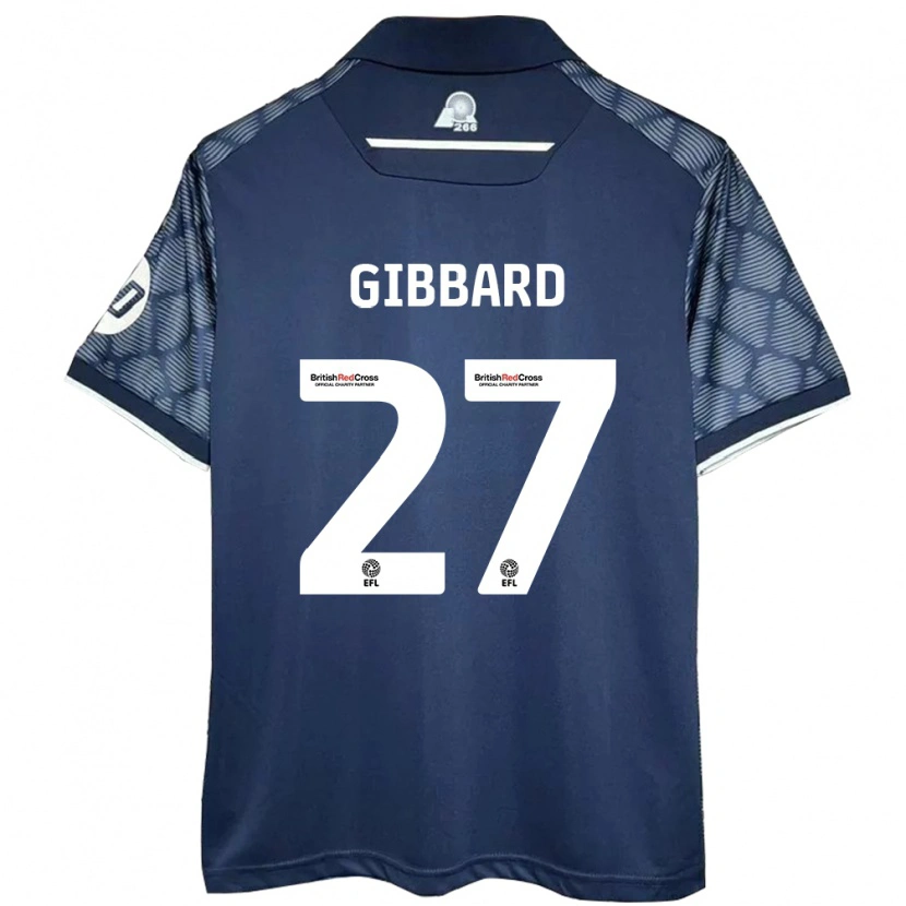 Danxen Kvinnor Mari Gibbard #27 Svart Bortatröja Matchtröjor 2024/25 Tröjor T-Tröja