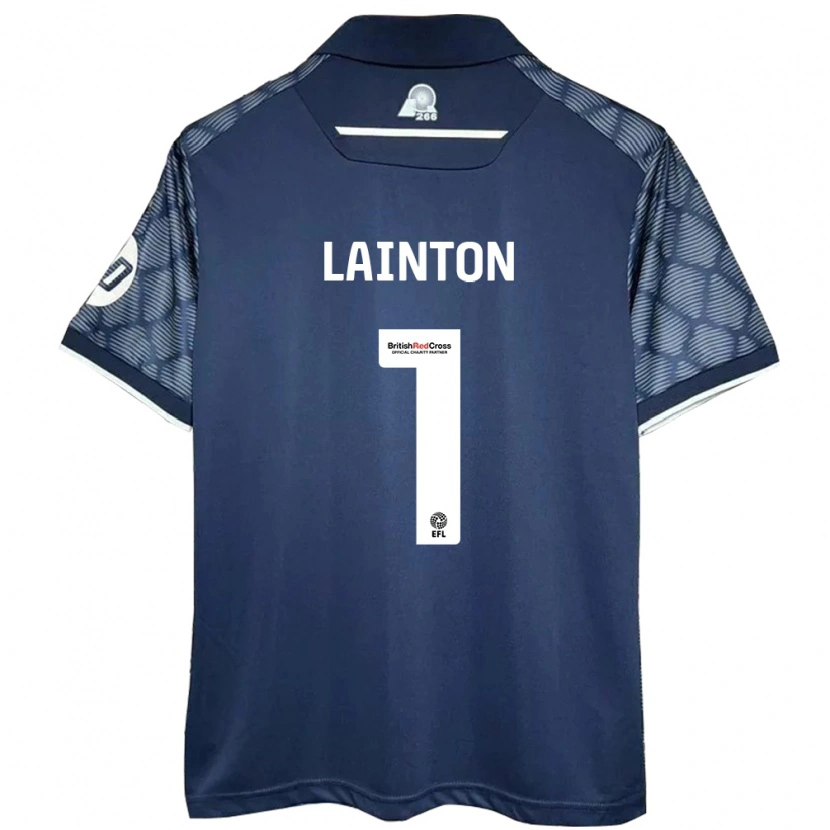 Danxen Kvinnor Rob Lainton #1 Svart Bortatröja Matchtröjor 2024/25 Tröjor T-Tröja