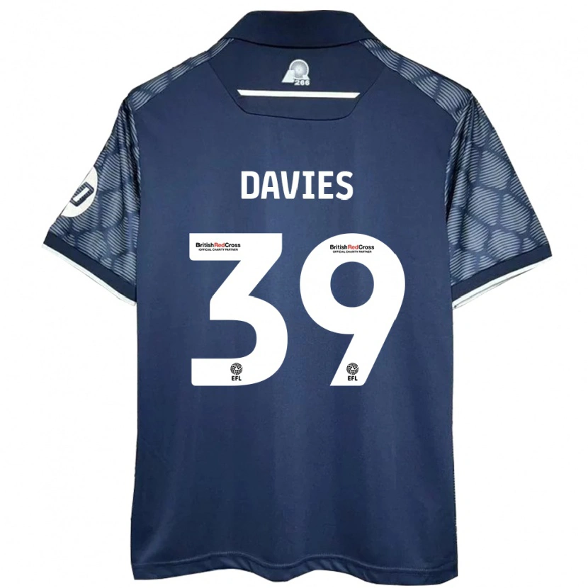 Danxen Kvinnor Daniel Davies #39 Svart Bortatröja Matchtröjor 2024/25 Tröjor T-Tröja