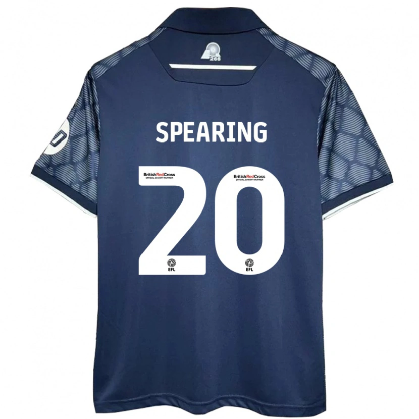 Danxen Kvinnor Natasha Spearing #20 Svart Bortatröja Matchtröjor 2024/25 Tröjor T-Tröja