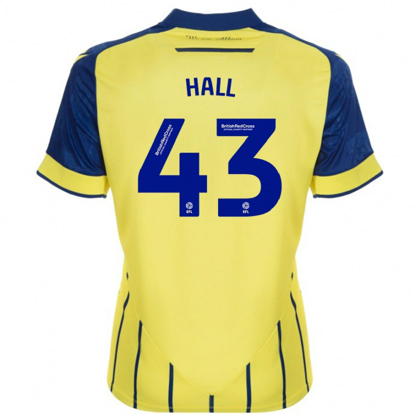 Danxen Kvinnor Reece Hall #43 Gul Blå Bortatröja Matchtröjor 2024/25 Tröjor T-Tröja