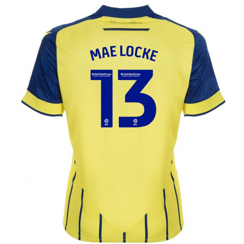 Danxen Kvinnor Ellie Mae Locke #13 Gul Blå Bortatröja Matchtröjor 2024/25 Tröjor T-Tröja