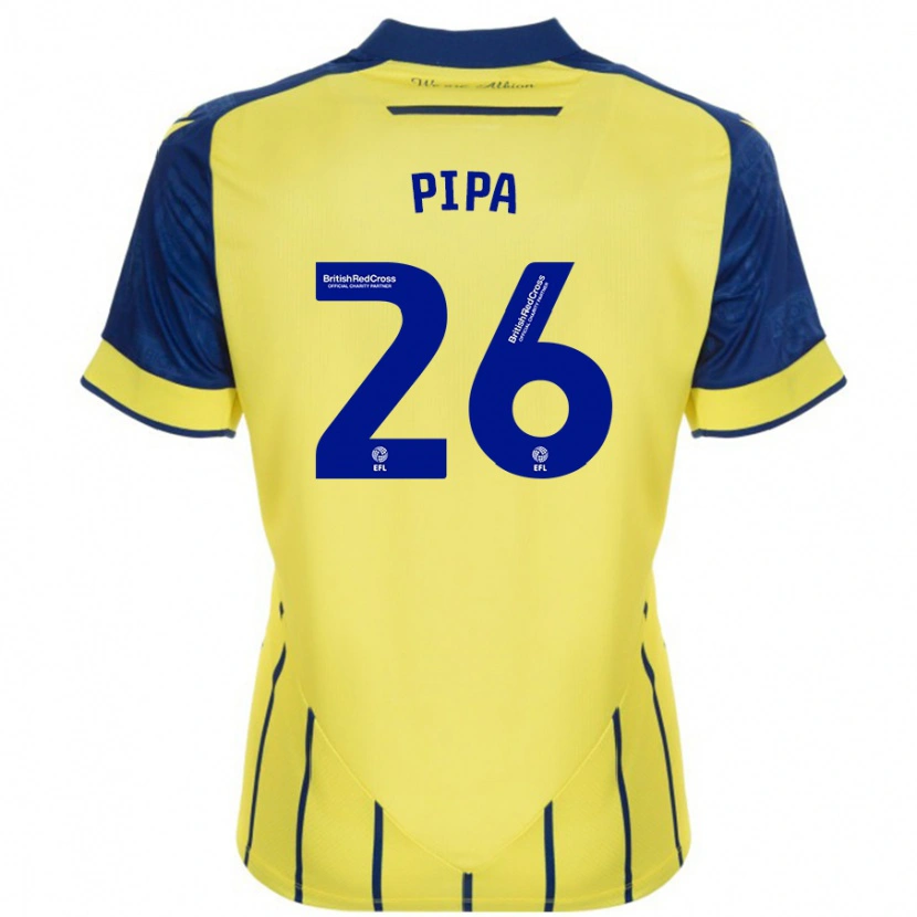 Danxen Kvinnor Pipa #26 Gul Blå Bortatröja Matchtröjor 2024/25 Tröjor T-Tröja