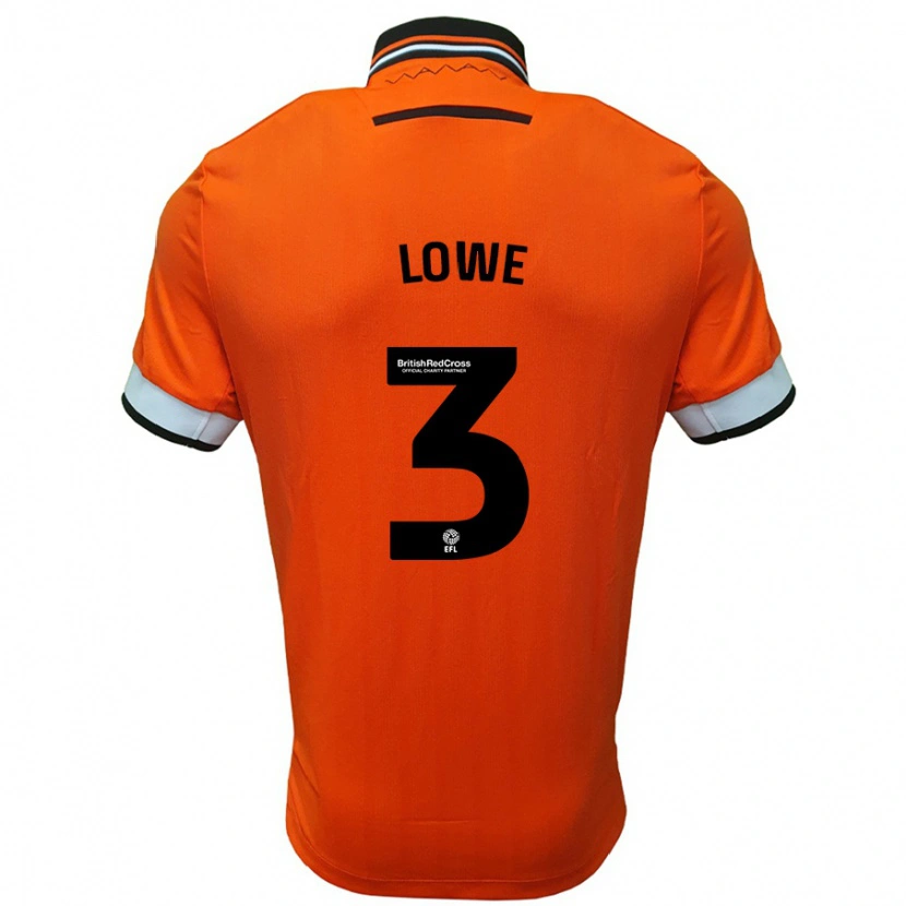 Danxen Kvinnor Max Lowe #3 Orange Vit Bortatröja Matchtröjor 2024/25 Tröjor T-Tröja