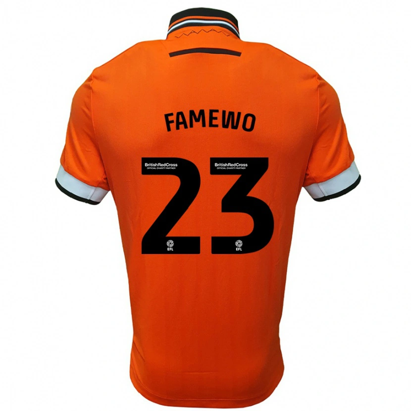 Danxen Kvinnor Akin Famewo #23 Orange Vit Bortatröja Matchtröjor 2024/25 Tröjor T-Tröja