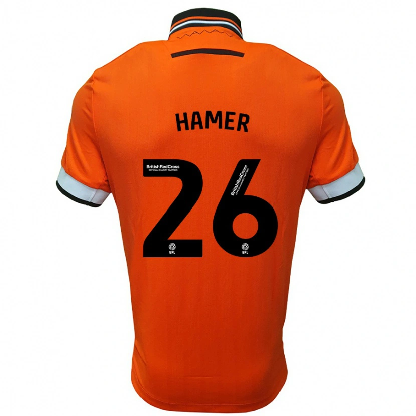 Danxen Kvinnor Ben Hamer #26 Orange Vit Bortatröja Matchtröjor 2024/25 Tröjor T-Tröja