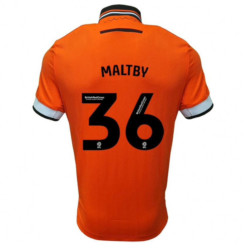 Danxen Kvinnor Mackenzie Maltby #36 Orange Vit Bortatröja Matchtröjor 2024/25 Tröjor T-Tröja
