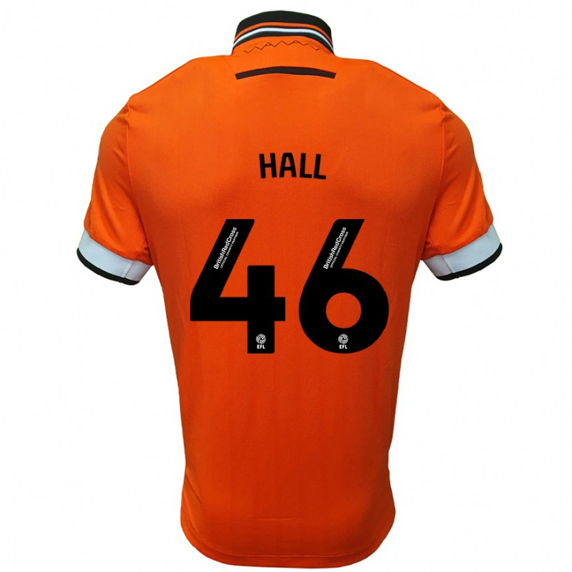 Danxen Kvinnor Jack Hall #46 Orange Vit Bortatröja Matchtröjor 2024/25 Tröjor T-Tröja