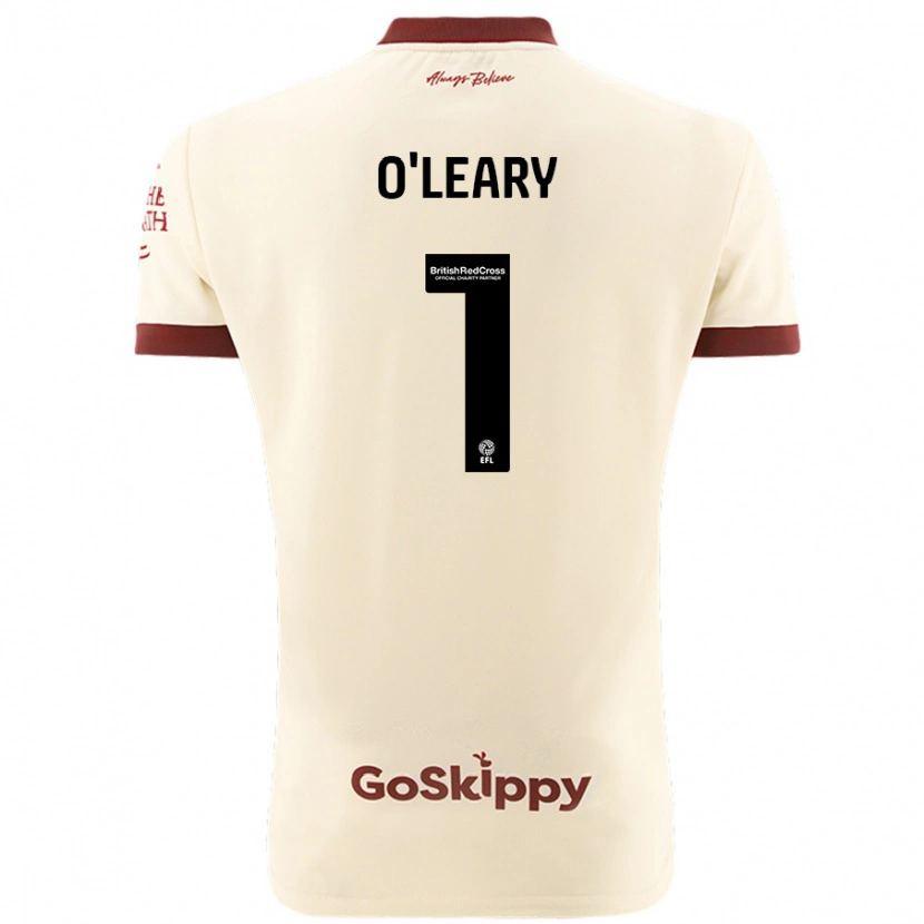 Danxen Kvinnor Max O'leary #1 Gräddvit Bortatröja Matchtröjor 2024/25 Tröjor T-Tröja