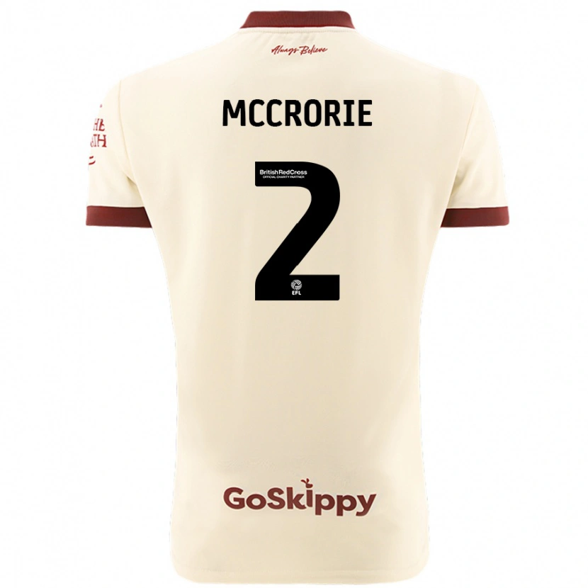 Danxen Kvinnor Ross Mccrorie #2 Gräddvit Bortatröja Matchtröjor 2024/25 Tröjor T-Tröja