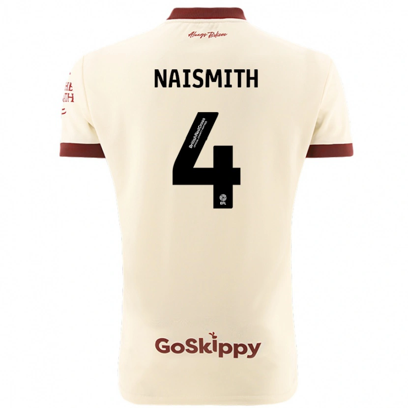 Danxen Kvinnor Kal Naismith #4 Gräddvit Bortatröja Matchtröjor 2024/25 Tröjor T-Tröja