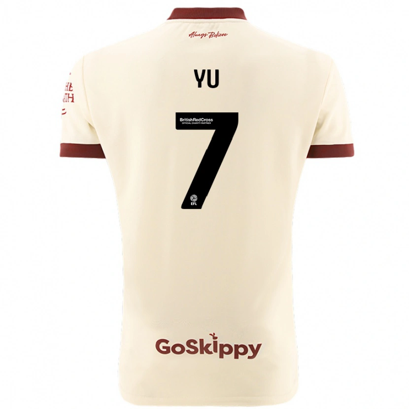 Danxen Kvinnor Yu Hirakawa #7 Gräddvit Bortatröja Matchtröjor 2024/25 Tröjor T-Tröja