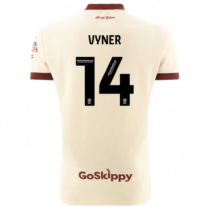 Danxen Kvinnor Zak Vyner #14 Gräddvit Bortatröja Matchtröjor 2024/25 Tröjor T-Tröja