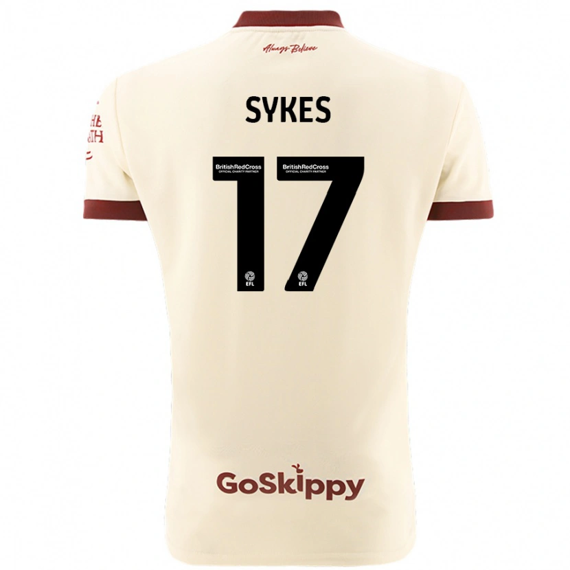 Danxen Kvinnor Mark Sykes #17 Gräddvit Bortatröja Matchtröjor 2024/25 Tröjor T-Tröja