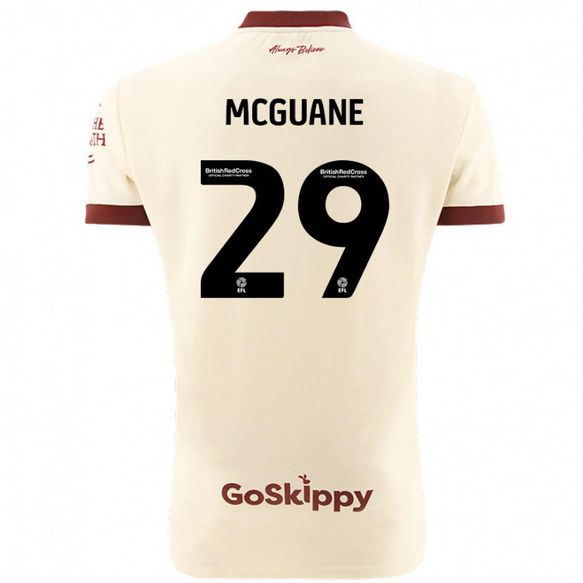 Danxen Kvinnor Marcus Mcguane #29 Gräddvit Bortatröja Matchtröjor 2024/25 Tröjor T-Tröja
