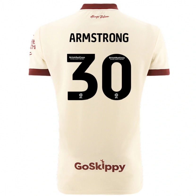 Danxen Kvinnor Sinclair Armstrong #30 Gräddvit Bortatröja Matchtröjor 2024/25 Tröjor T-Tröja
