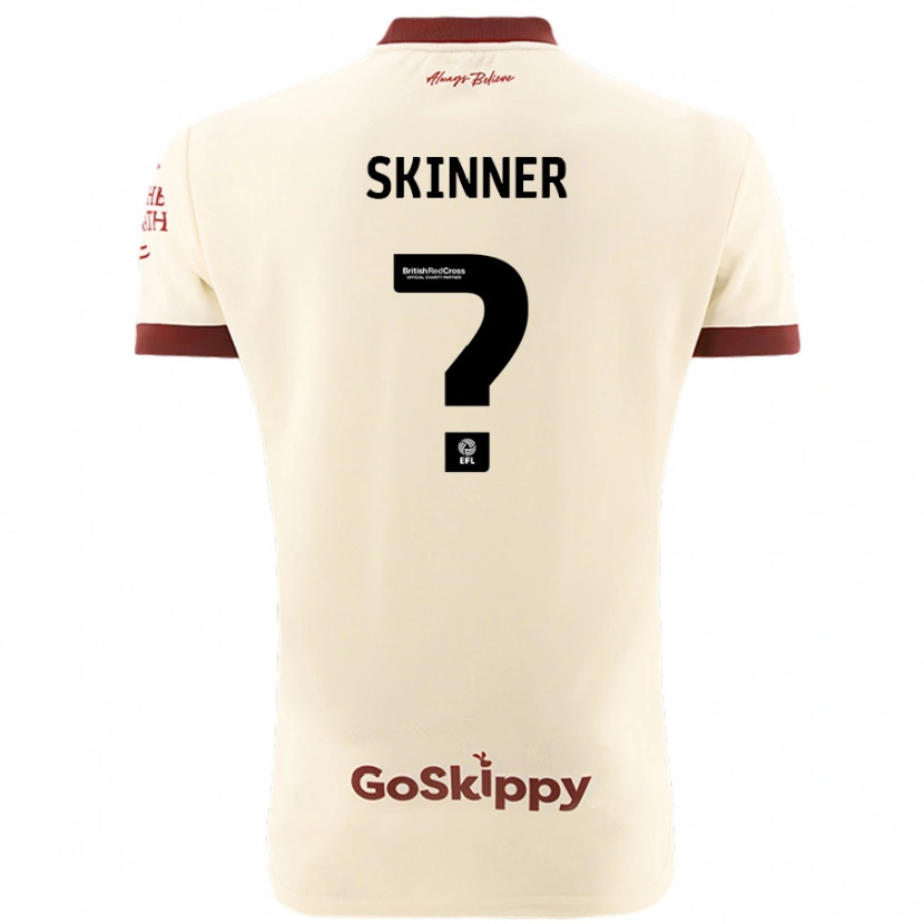 Danxen Kvinnor Luke Skinner #0 Gräddvit Bortatröja Matchtröjor 2024/25 Tröjor T-Tröja