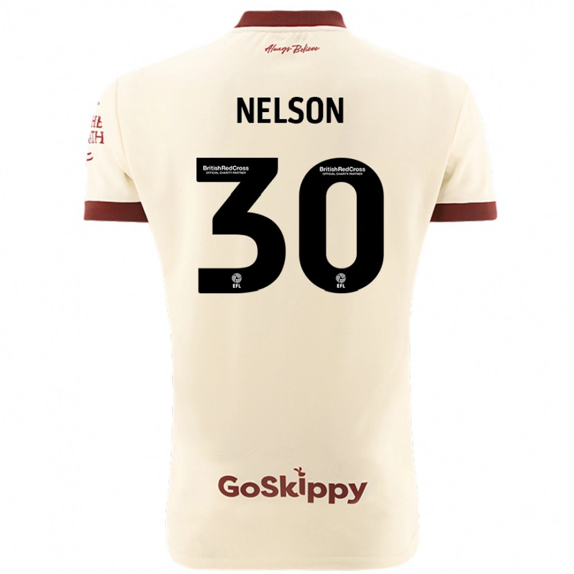 Danxen Kvinnor Raekwon Nelson #30 Gräddvit Bortatröja Matchtröjor 2024/25 Tröjor T-Tröja