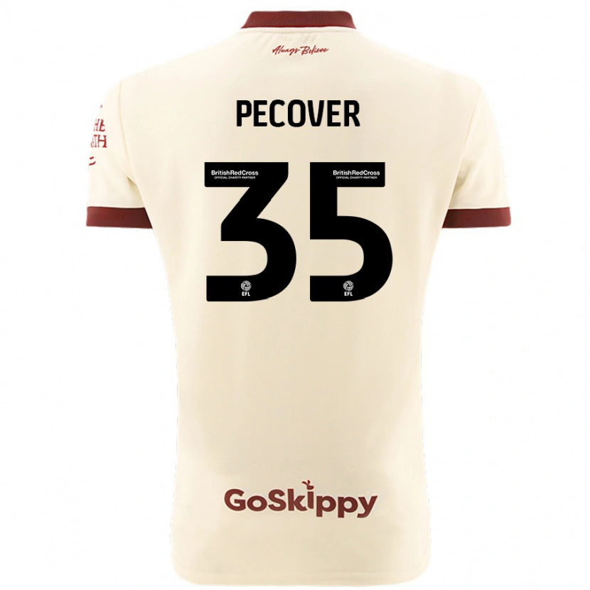 Danxen Kvinnor Leo Pecover #35 Gräddvit Bortatröja Matchtröjor 2024/25 Tröjor T-Tröja
