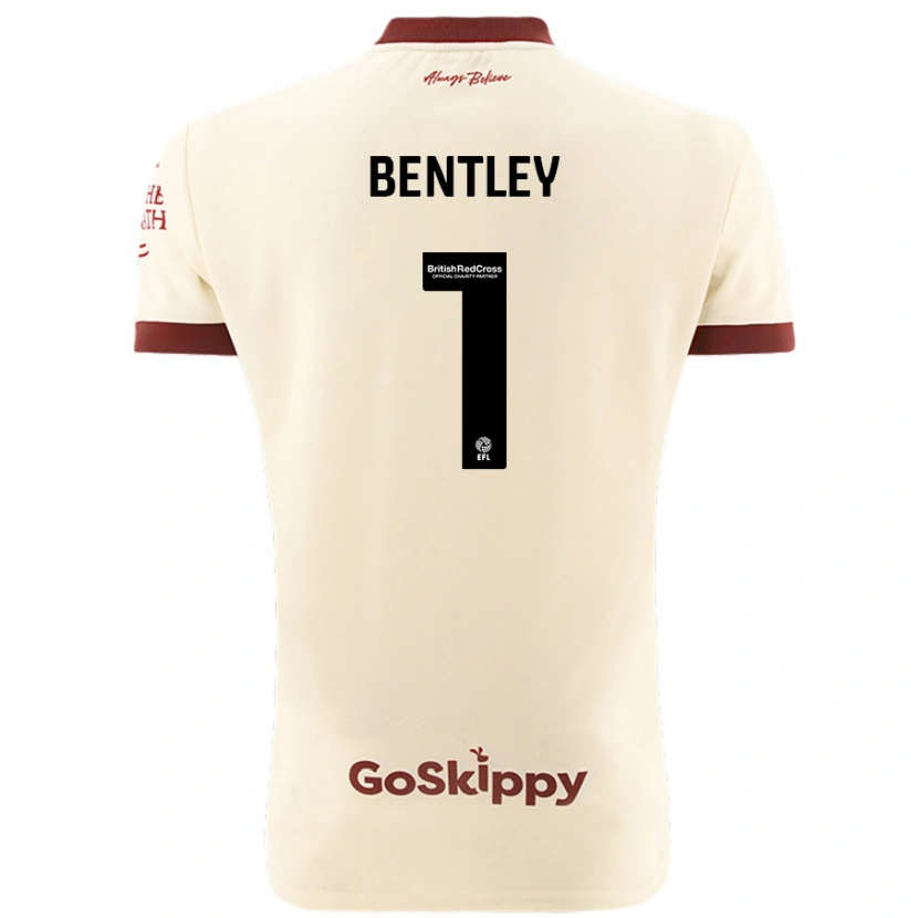 Danxen Kvinnor Fran Bentley #1 Gräddvit Bortatröja Matchtröjor 2024/25 Tröjor T-Tröja