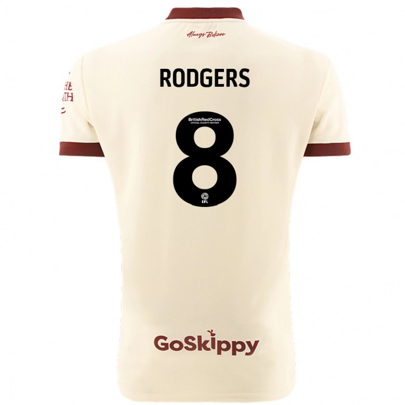 Danxen Kvinnor Amy Rodgers #8 Gräddvit Bortatröja Matchtröjor 2024/25 Tröjor T-Tröja