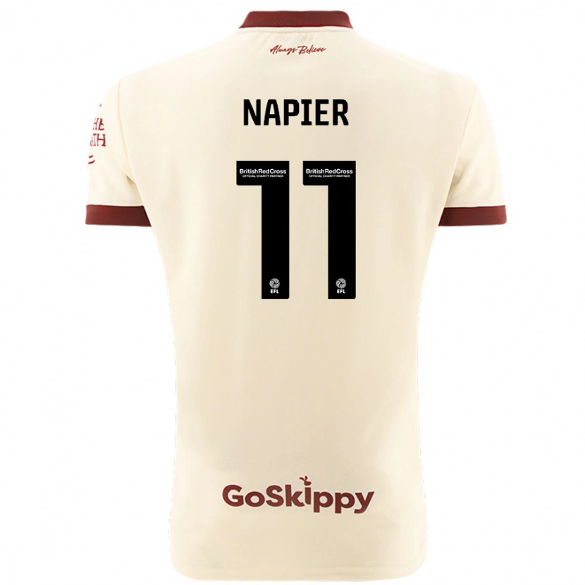 Danxen Kvinnor Jamie-Lee Napier #11 Gräddvit Bortatröja Matchtröjor 2024/25 Tröjor T-Tröja