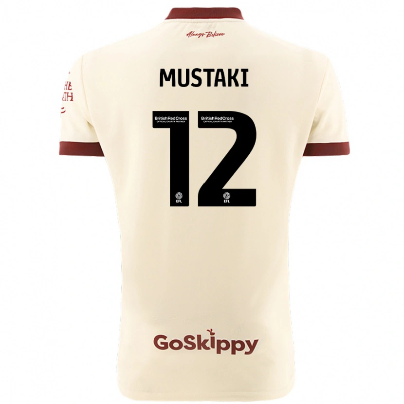 Danxen Kvinnor Chloe Mustaki #12 Gräddvit Bortatröja Matchtröjor 2024/25 Tröjor T-Tröja
